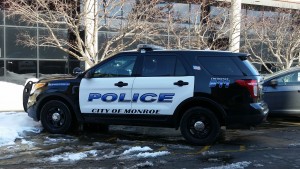 Monroe Police Car outside of courthouse