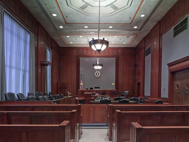 a picture of an empty court room