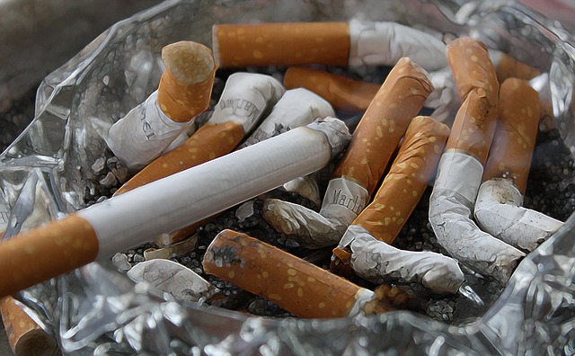 cigarette buds in ash tray
