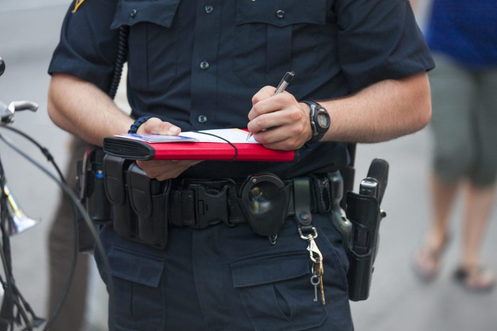 police man with notepad