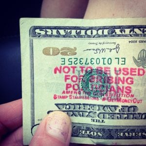 dollar note with no bribe seal