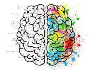 colourful drawing of brain