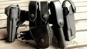 black police utility belt